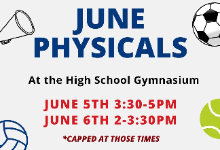 June Physicals Times Updated