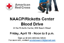 SAVE THE DATE: NAACP/Ricketts Center Blood Drive April 19th, 2024! 